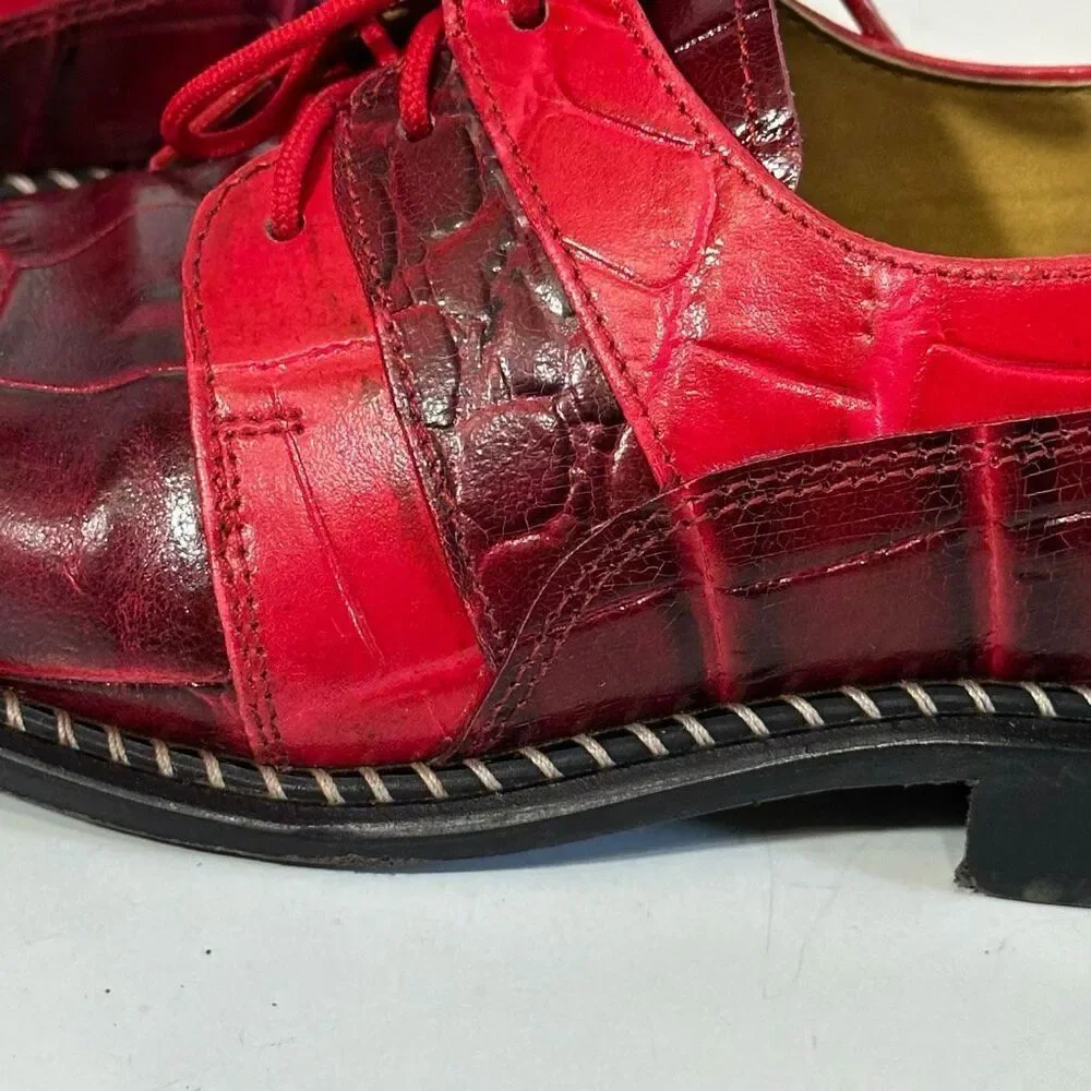 Liberty Zeno Kids Leather Crocodile Print Shoes | Youth Size 4